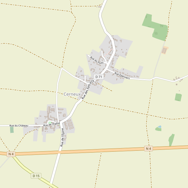 Carte des hotels à Cerneux Thumbnail