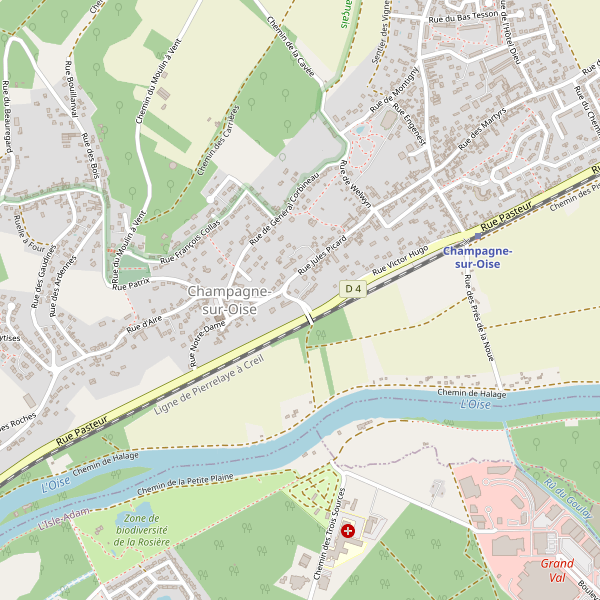 Carte des hotels à Champagne-sur-Oise Thumbnail