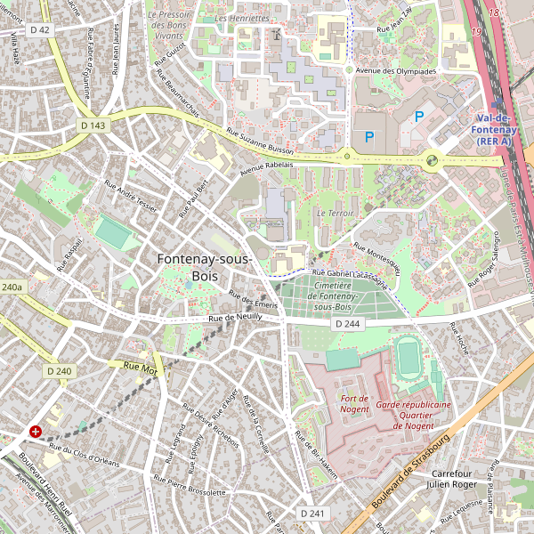 Carte des location-voiture à Fontenay-sous-Bois Thumbnail
