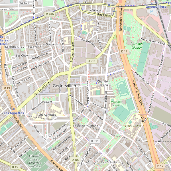 Carte des attractions à Gennevilliers Thumbnail