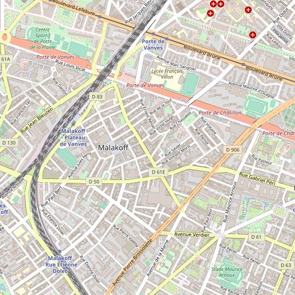 Carte des bedandbreakfast à Malakoff Thumbnail
