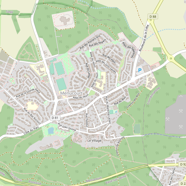 Carte des bedandbreakfast à Menucourt Thumbnail