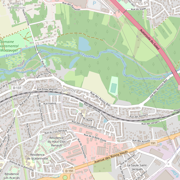 Carte des piscines à Ormoy (Essonne) Thumbnail