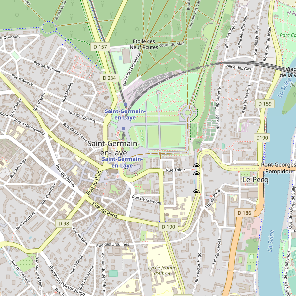 Carte des stations-autobus à Saint-Germain-en-Laye Thumbnail