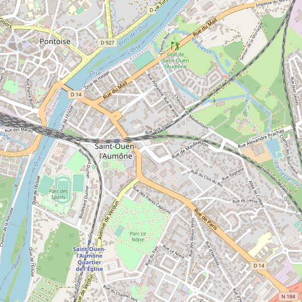 Carte des location-voiture à Saint-Ouen-l'Aumône Thumbnail