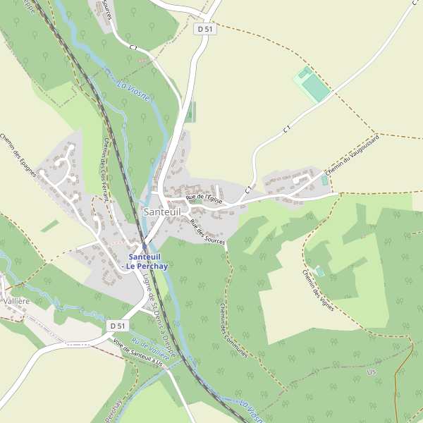 Carte des bedandbreakfast à Santeuil (Val-d'Oise) Thumbnail