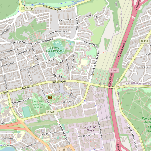 Carte des restaurants à Torcy (Seine-et-Marne) Thumbnail