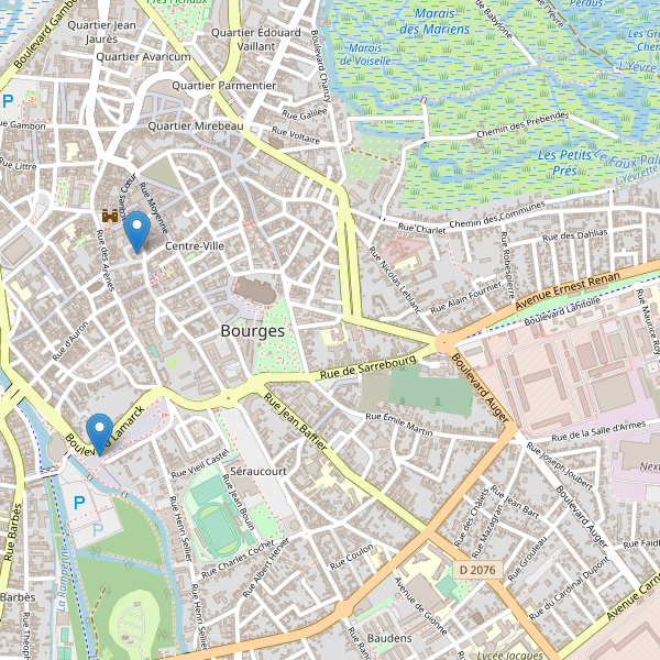 Carte des bibliotheques à Bourges Thumbnail
