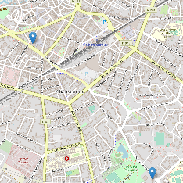 Carte des bibliotheques à Châteauroux Thumbnail