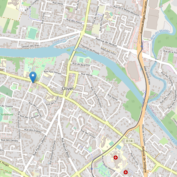 Carte des bibliotheques à Olivet (Loiret) Thumbnail