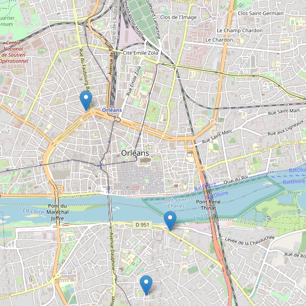 Carte des bibliotheques à Orléans Thumbnail