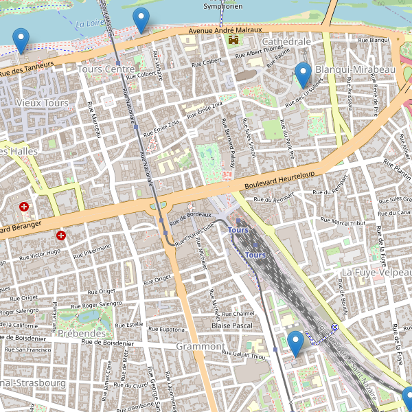 Carte des bibliotheques à Tours Thumbnail