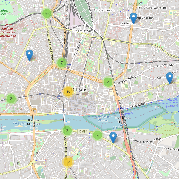 Carte des guichets-automatiques à Orléans Thumbnail