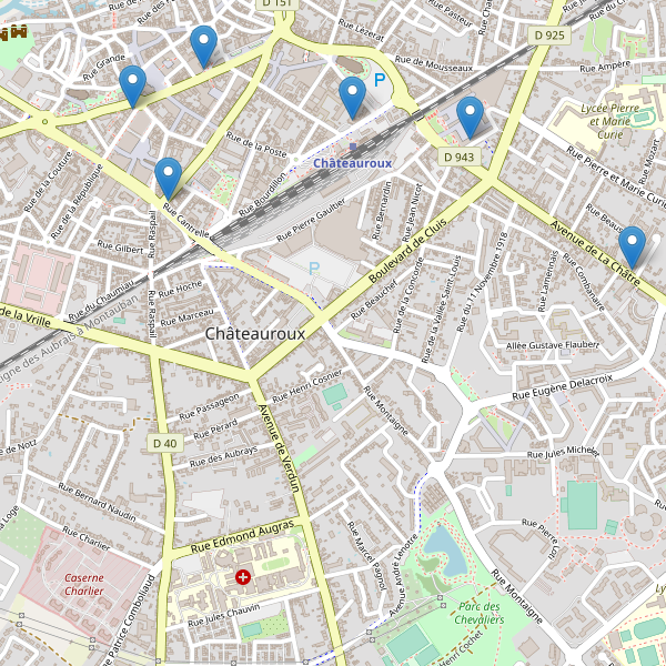 Thumbnail Carte des hôtels à Châteauroux