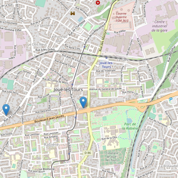 Thumbnail Carte des hôtels à Joué-lès-Tours