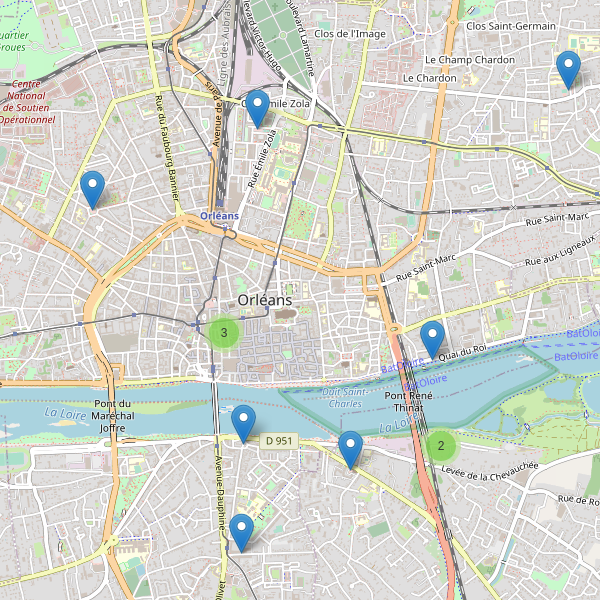 Carte des marches à Orléans Thumbnail