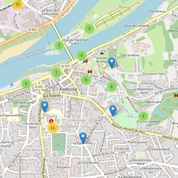 Carte des parkings à Amboise Thumbnail