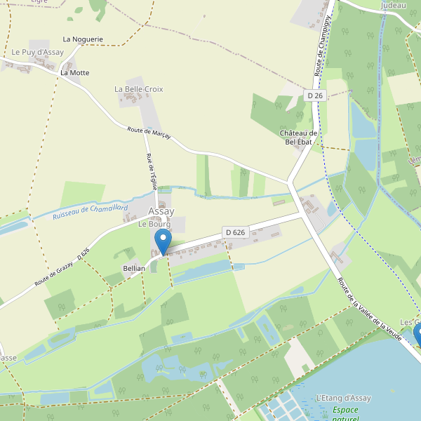 Carte des parkings à Assay Thumbnail