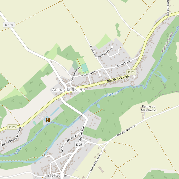 Carte des parkings à Aulnay-la-Rivière Thumbnail