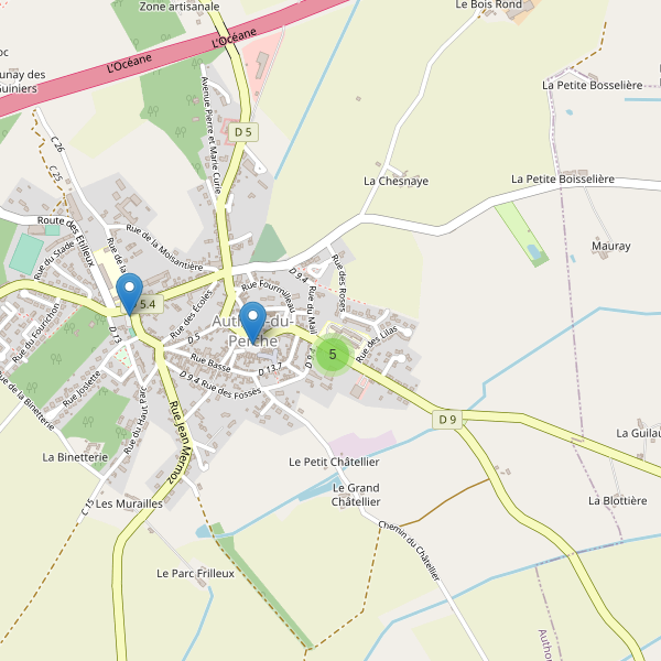 Carte des parkings à Authon-du-Perche Thumbnail