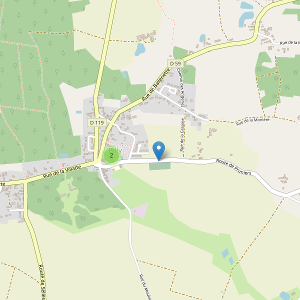 Carte des parkings à Billy (Loir-et-Cher) Thumbnail