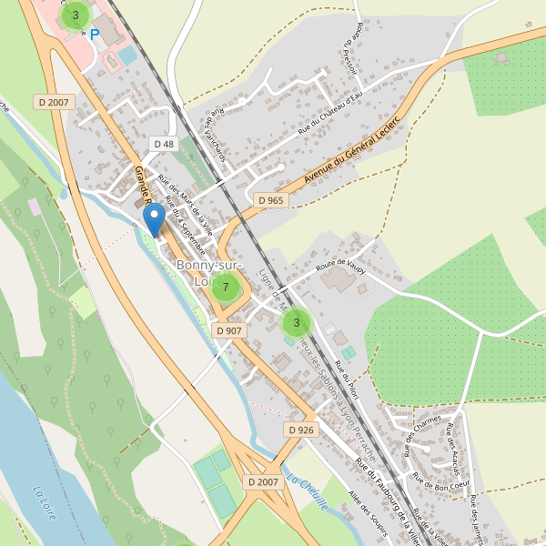 Carte des parkings à Bonny-sur-Loire Thumbnail