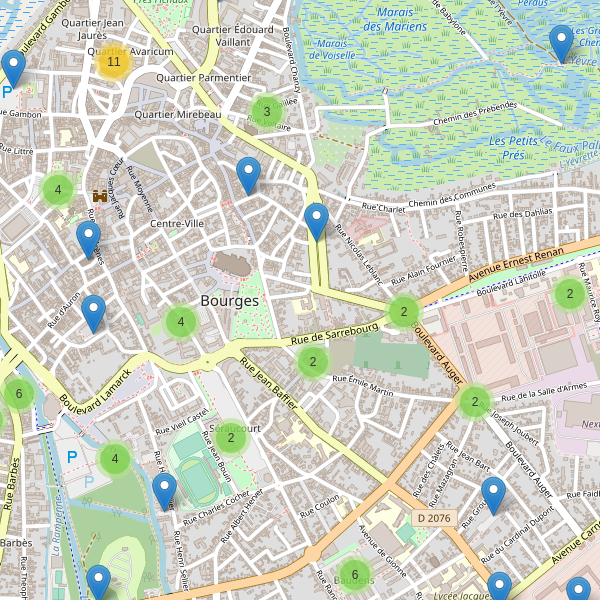 Thumbnail Carte des parkings à Bourges