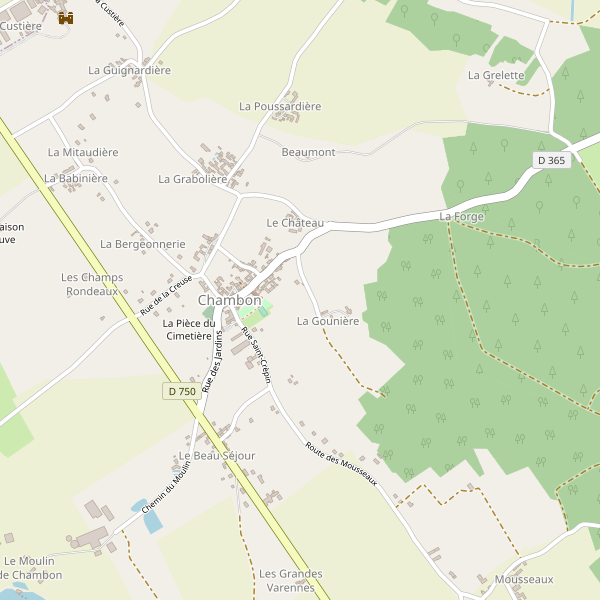 Carte des parkings à Chambon (Indre-et-Loire) Thumbnail