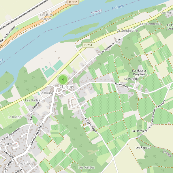 Carte des parkings à Chargé Thumbnail