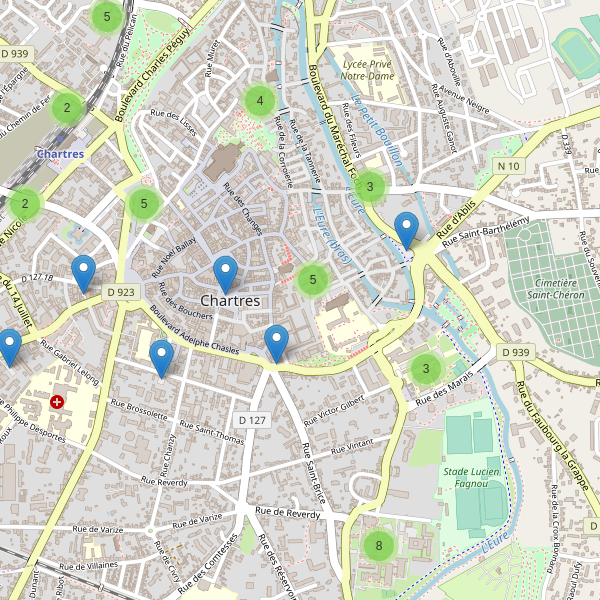 Thumbnail Carte des parkings à Chartres