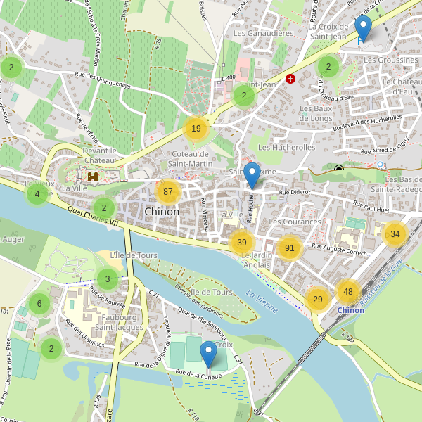 Carte des parkings à Chinon Thumbnail
