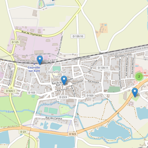 Carte des parkings à Courville-sur-Eure Thumbnail