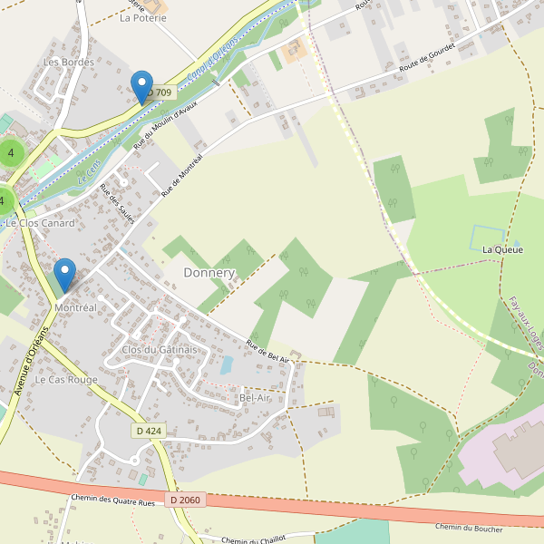 Carte des parkings à Donnery Thumbnail
