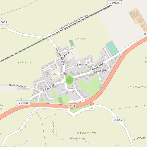 Carte des parkings à Goussainville (Eure-et-Loir) Thumbnail