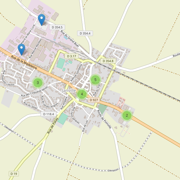 Carte des parkings à Janville (Eure-et-Loir) Thumbnail