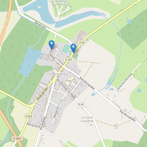 Carte des parkings à La Bussière (Loiret) Thumbnail