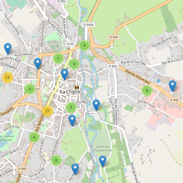 Carte des parkings à La Châtre Thumbnail