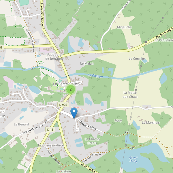 Carte des parkings à La Ferté-Saint-Cyr Thumbnail