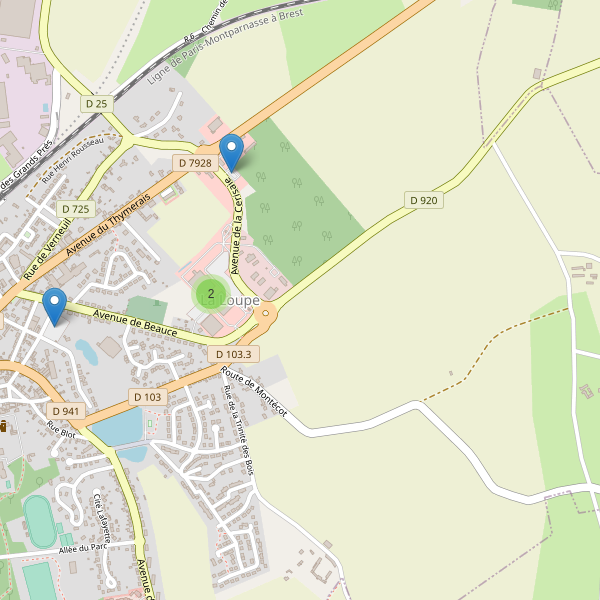 Carte des parkings à La Loupe Thumbnail