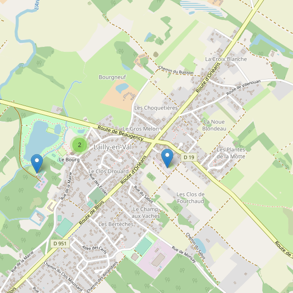 Carte des parkings à Lailly-en-Val Thumbnail