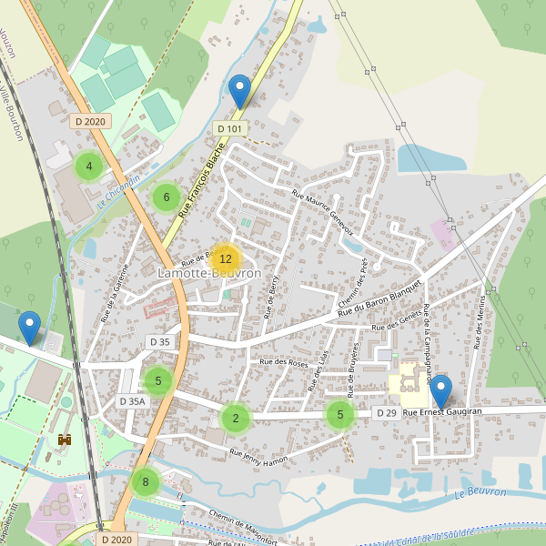 Carte des parkings à Lamotte-Beuvron Thumbnail