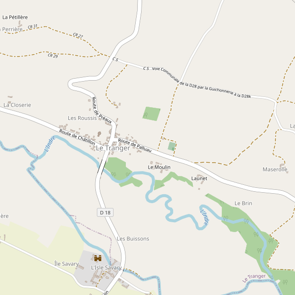 Carte des parkings à Le Tranger Thumbnail