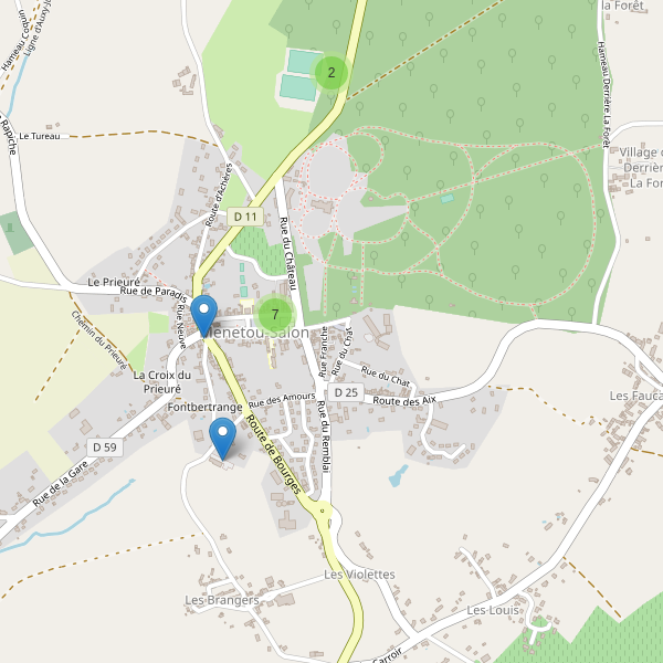 Carte des parkings à Menetou-Salon Thumbnail
