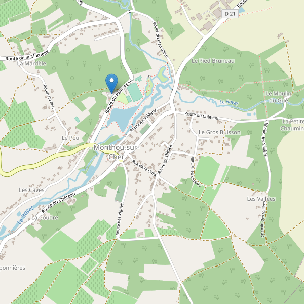 Carte des parkings à Monthou-sur-Cher Thumbnail