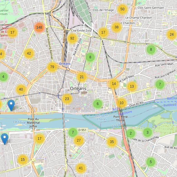 Thumbnail Carte des parkings à Orléans