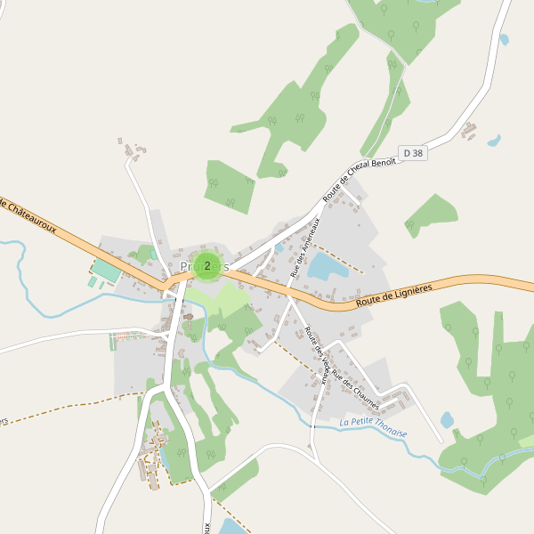 Carte des parkings à Pruniers Thumbnail