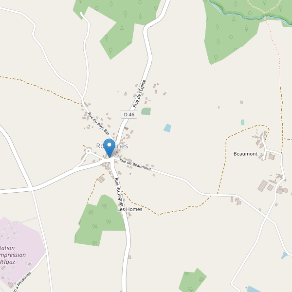 Carte des parkings à Roussines (Indre) Thumbnail