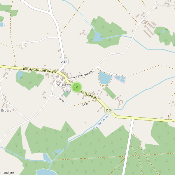 Carte des parkings à Rouvres-les-Bois Thumbnail