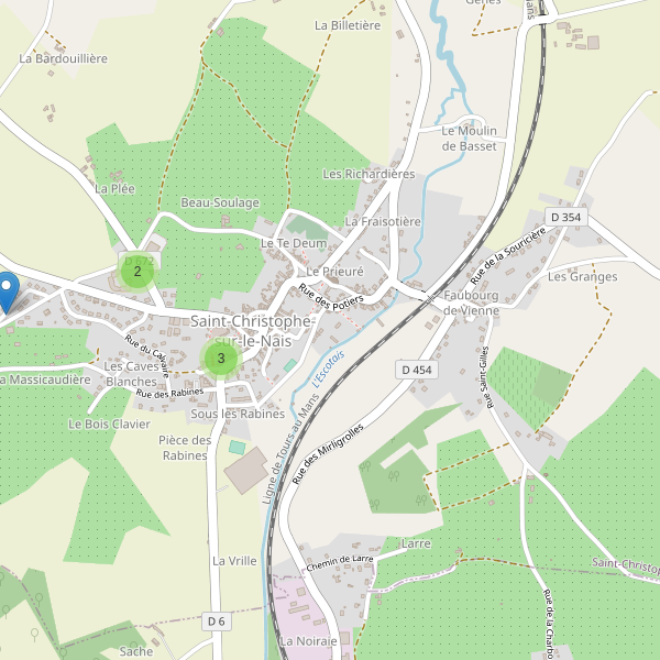 Carte des parkings à Saint-Christophe-sur-le-Nais Thumbnail