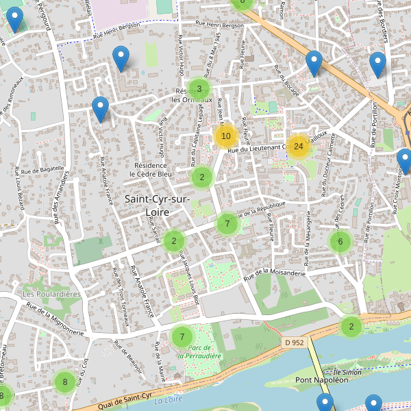 Carte des parkings à Saint-Cyr-sur-Loire Thumbnail